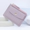 Simple Solid Color PU Leather Multi Card Wallet 11