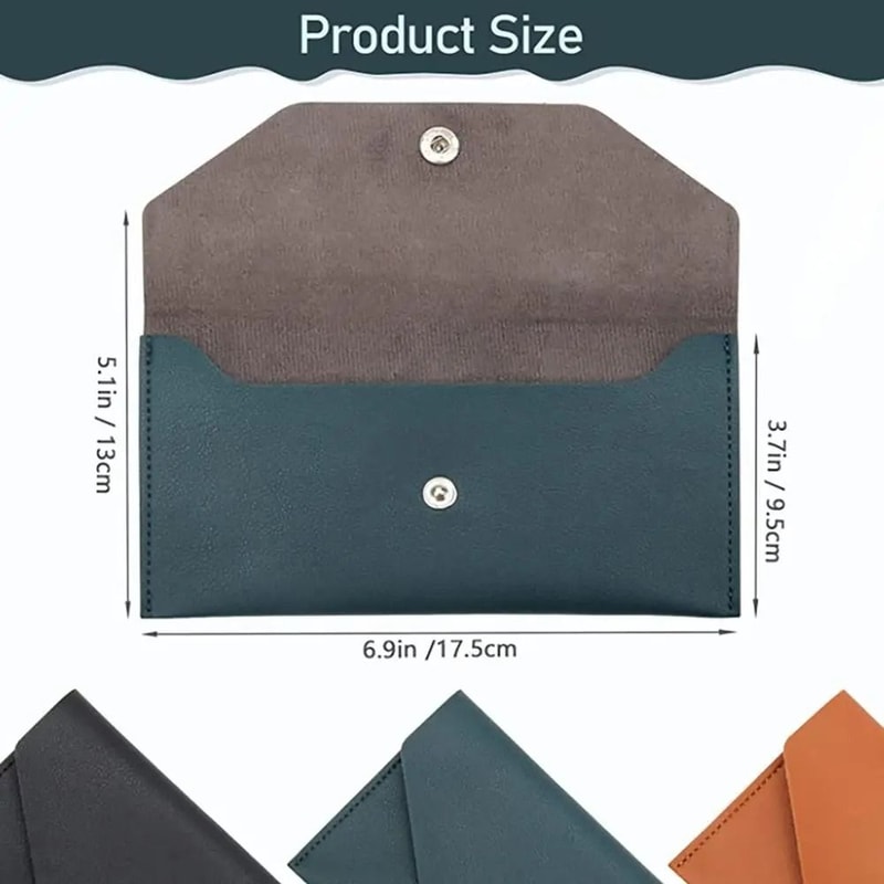 Ultra Thin PU Leather Cash Envelope Wallet 5