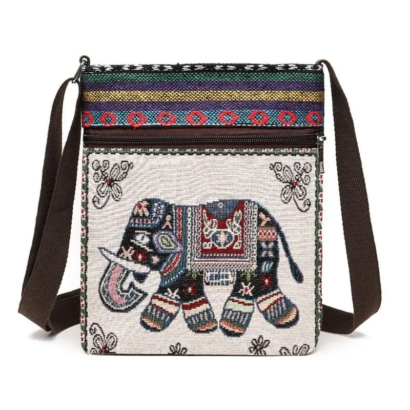 Vintage Ethnic Butterfly Canvas Messenger Bag 8