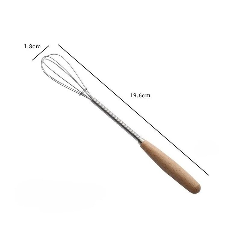 Mini Stainless Steel Whisk With Solid Wood Handle 5