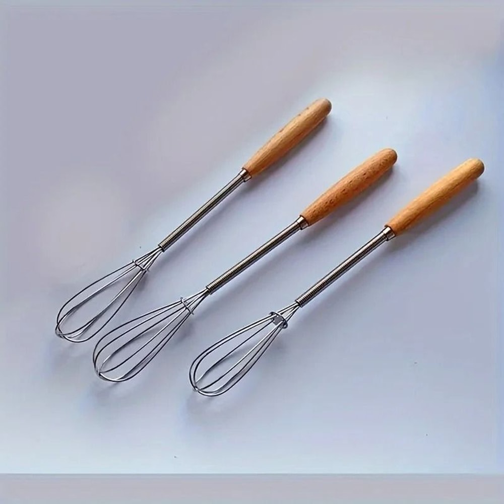 Mini Stainless Steel Whisk With Solid Wood Handle 7