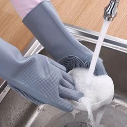 multifunctional silicone cleaning and dishwashing gloves