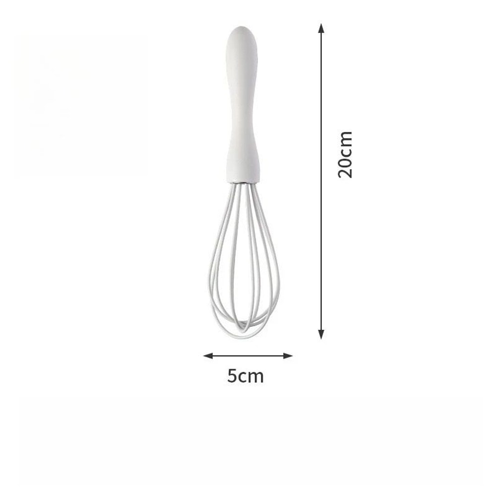 White Manual Silicone Kitchen Whisk 5