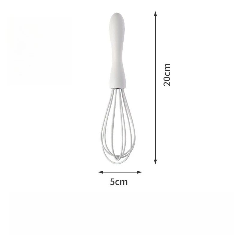White Manual Silicone Kitchen Whisk 5