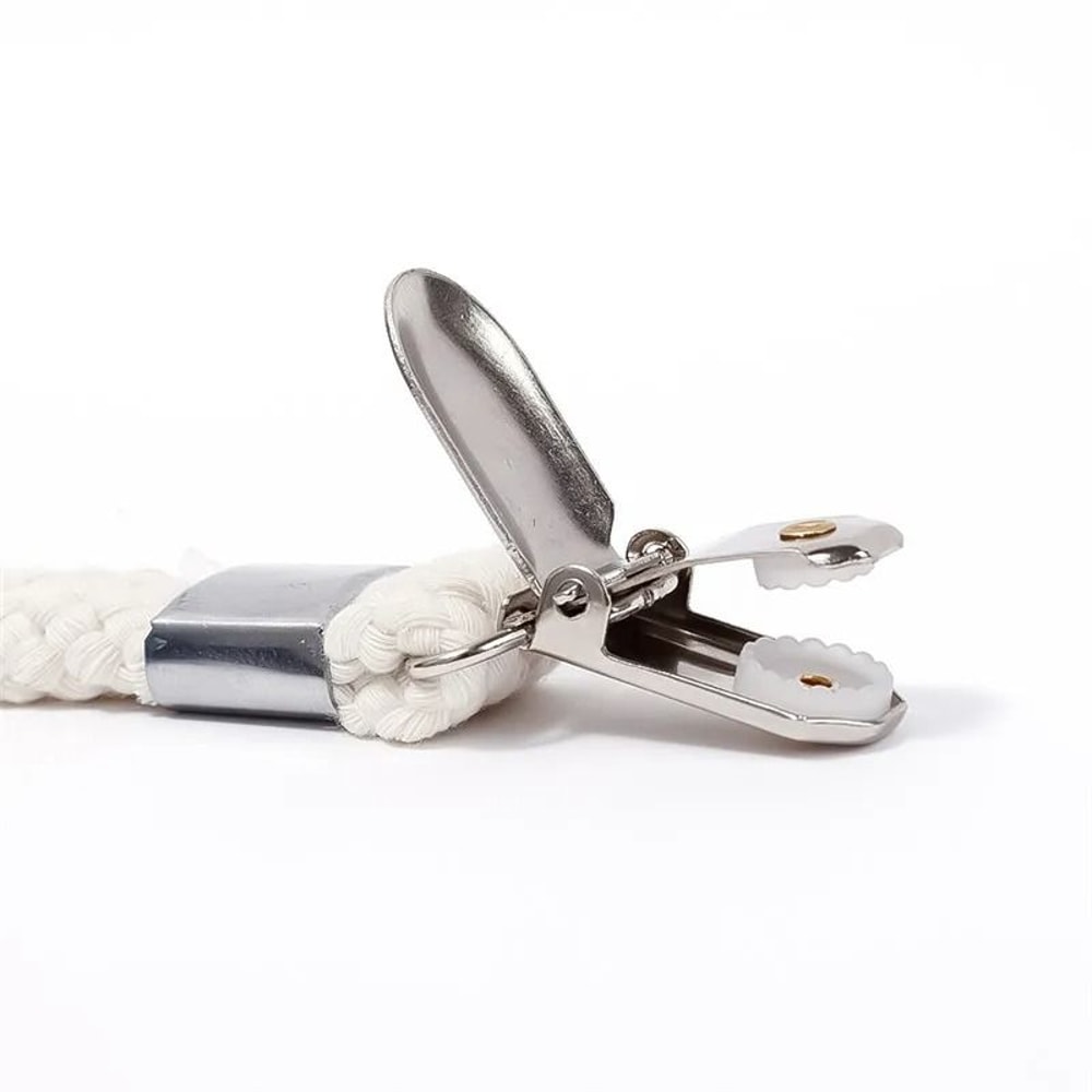 5 Piece Cotton And Stainless Steel Towel Clips 5