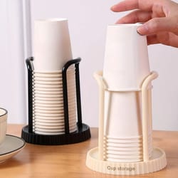 desktop disposable cup storage rack