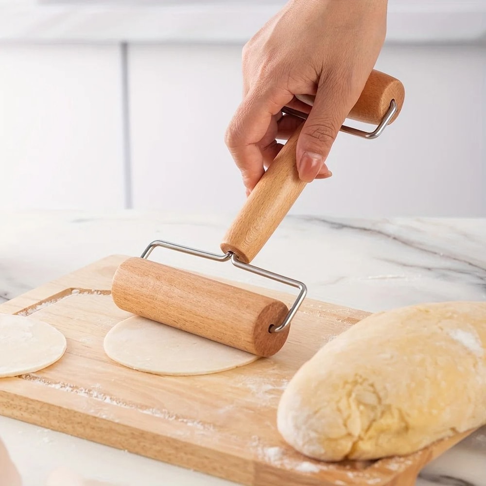 Double Sided Wooden Dough And Clay Roller 0