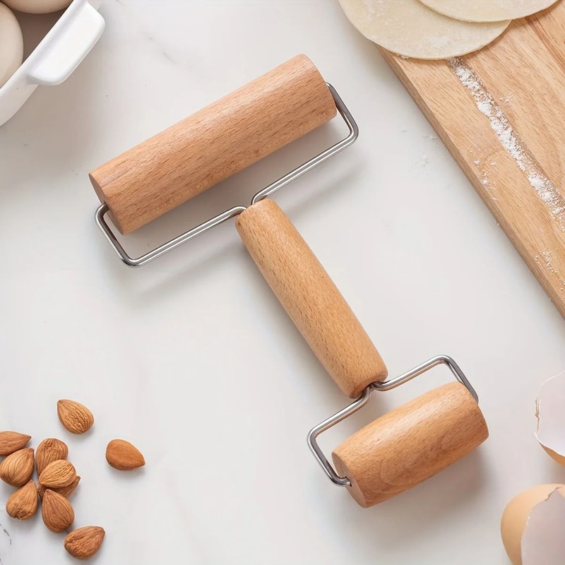 Double Sided Wooden Dough And Clay Roller 3