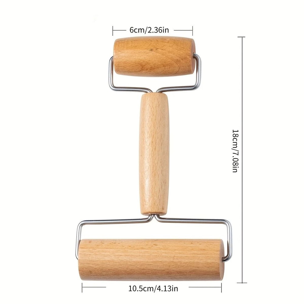 Double Sided Wooden Dough And Clay Roller 5