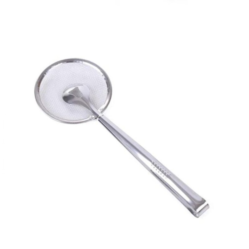 Stainless Steel Food Strainer And Frying Tongs 3
