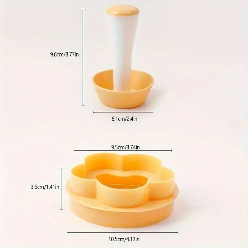 Flower Shaped Pastry Dough Tamper And Cutter Set 6