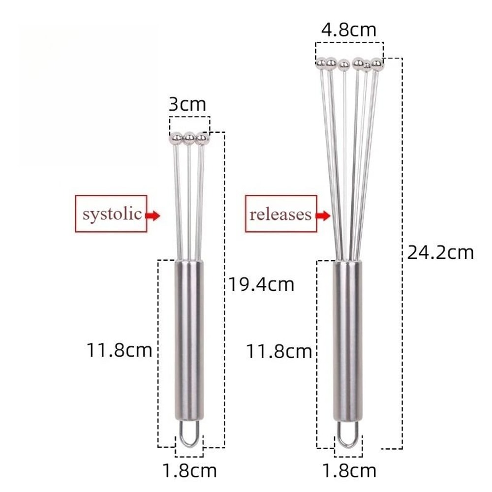 Stainless Steel Ball Whisk And Manual Egg Beater 6