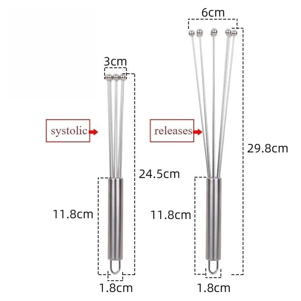 Stainless Steel Ball Whisk And Manual Egg Beater 7