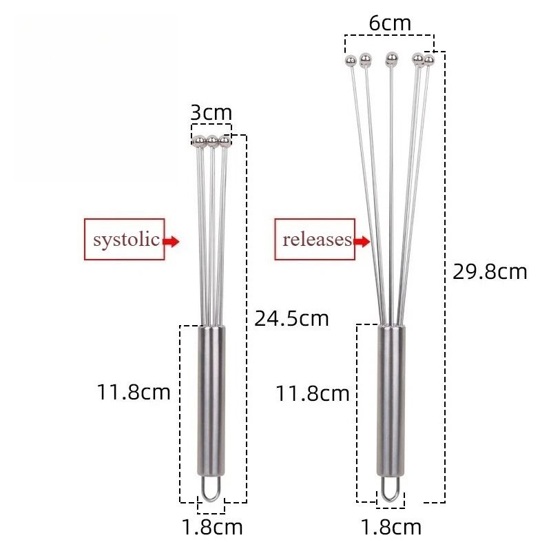 Stainless Steel Ball Whisk And Manual Egg Beater 7