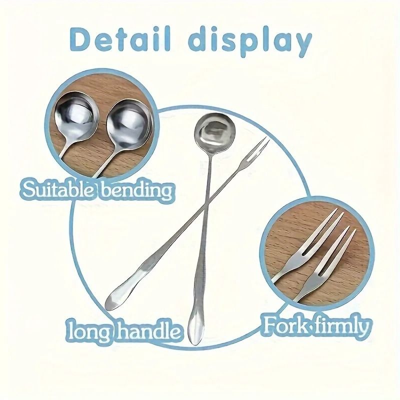 Stainless Steel Mini Dessert And Fruit Fork Set 3