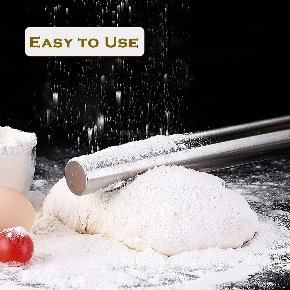 Stainless Steel Dough And Pizza Rolling Pin 1