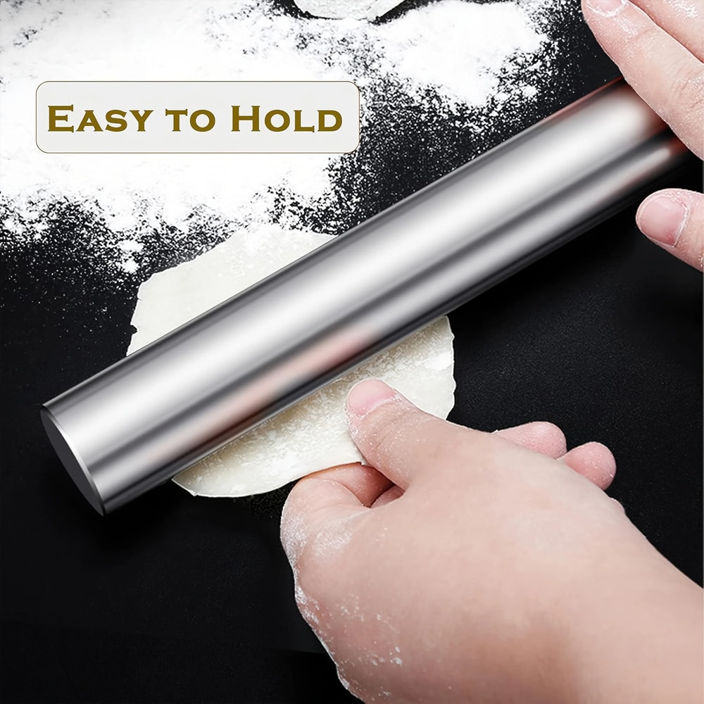 Stainless Steel Dough And Pizza Rolling Pin 2