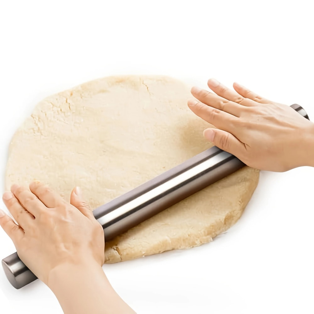 Stainless Steel Dough And Pizza Rolling Pin 4