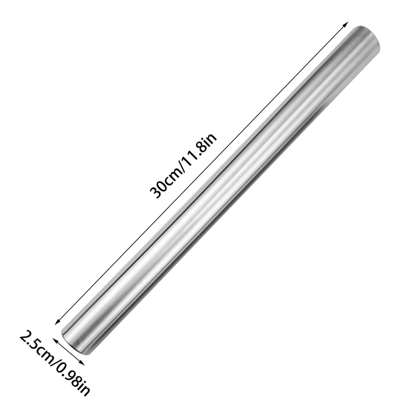 Stainless Steel Dough And Pizza Rolling Pin 6