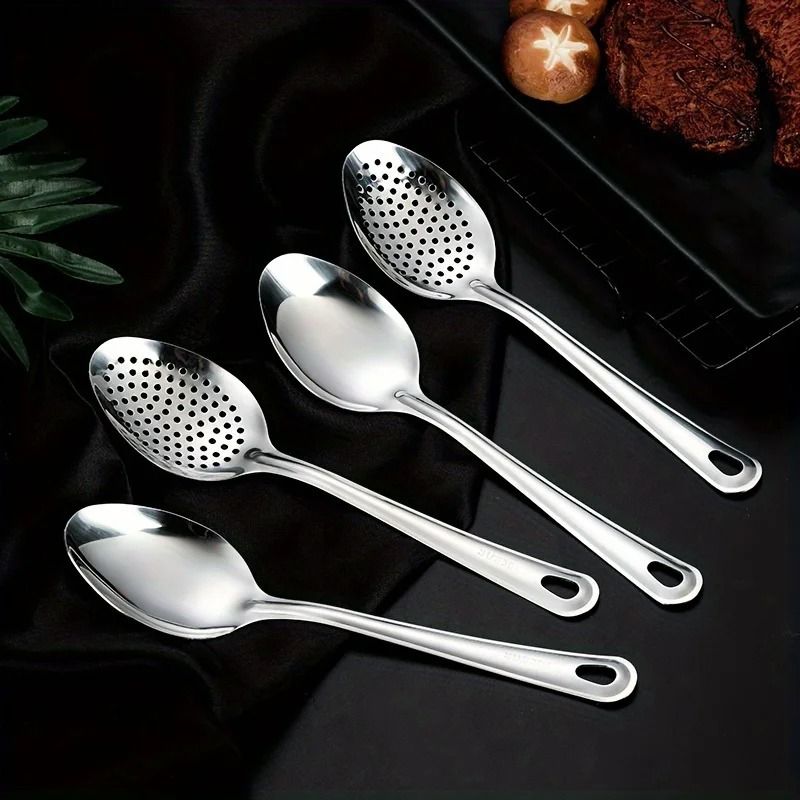 Stainless Steel Kitchen Colander And Skimmer Spoon 2