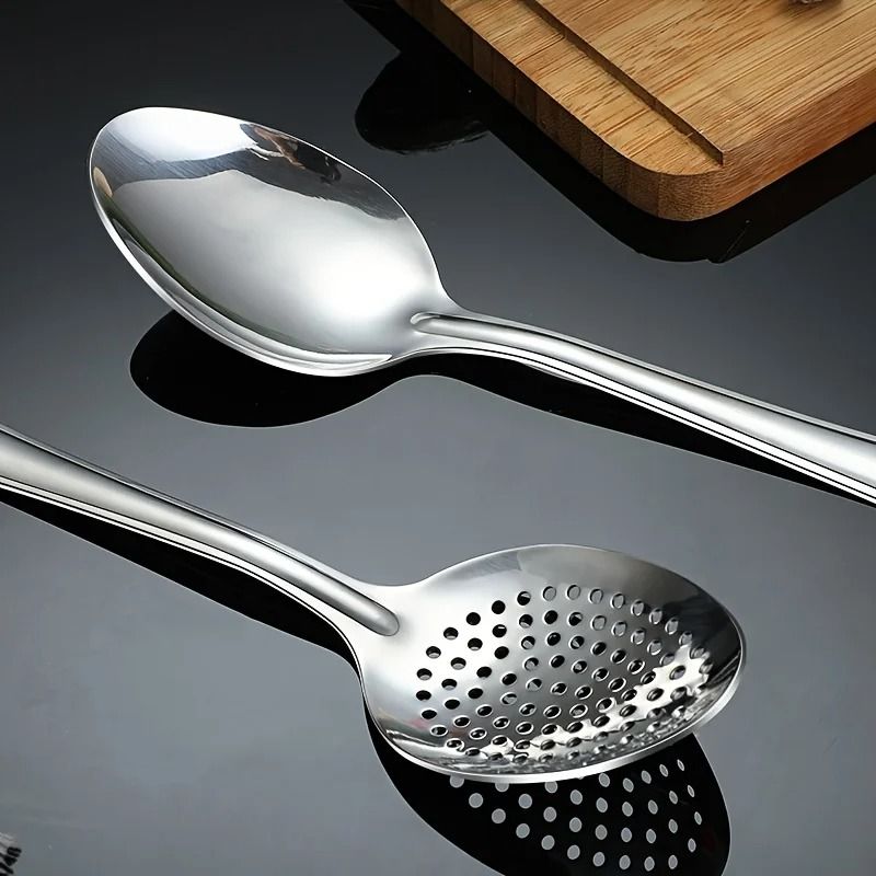 Stainless Steel Kitchen Colander And Skimmer Spoon 3