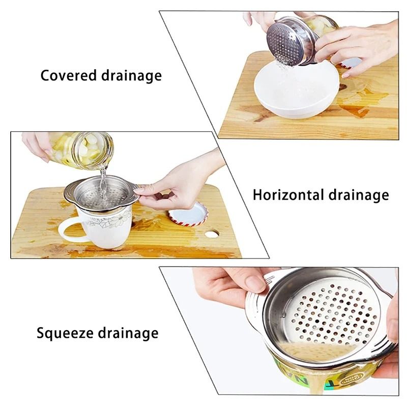 Stainless Steel No Mess Food Can Strainer 4