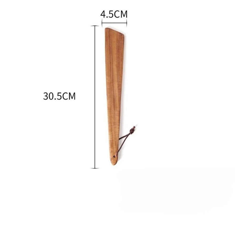 Natural Teak Wood Flat Cooking Spatula 5