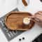 Natural Solid Wood Round Dessert Plate 6