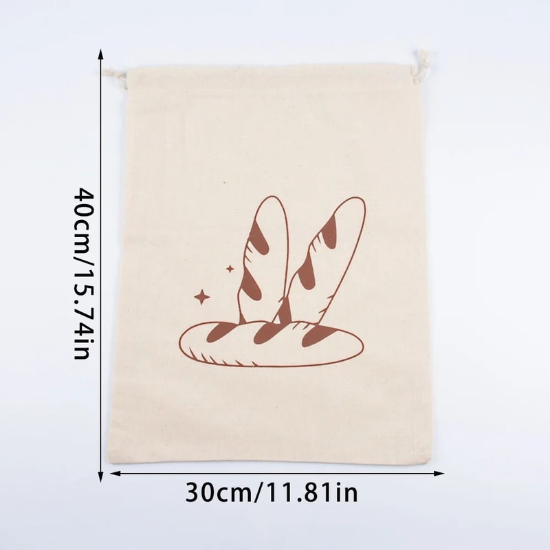 Eco Friendly Reusable Linen Bread Bag 4