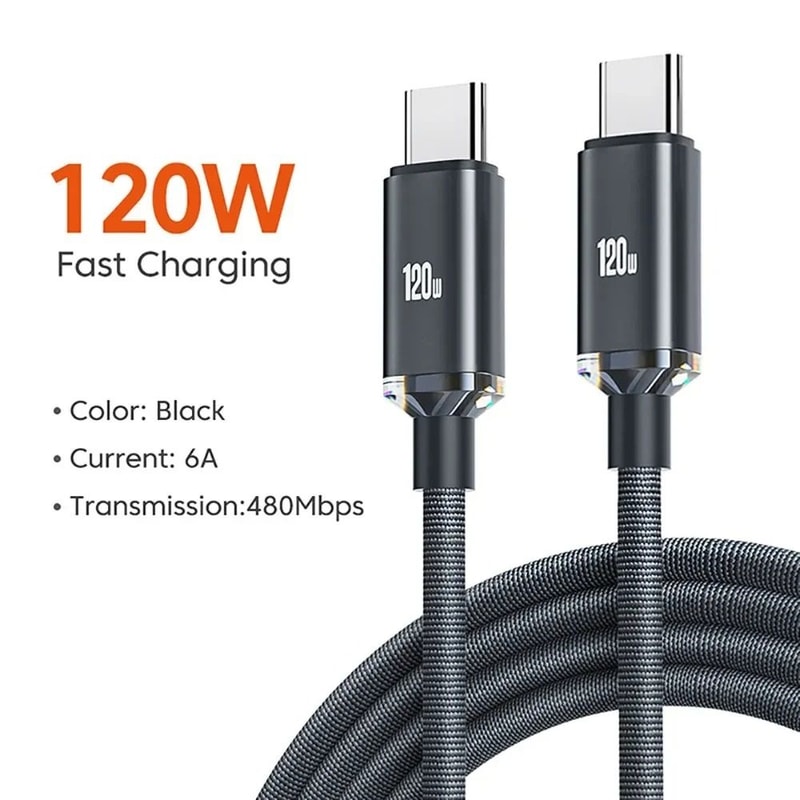 120W High Speed USB C To Type C Charging Cable 6