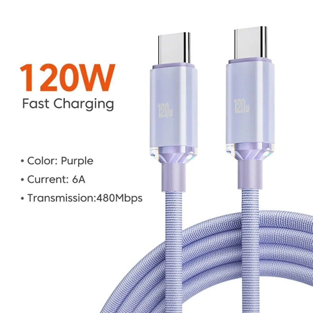 120W High Speed USB C To Type C Charging Cable 8
