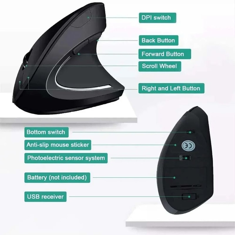 Vertical Ergonomic Silent Wireless Mouse 2