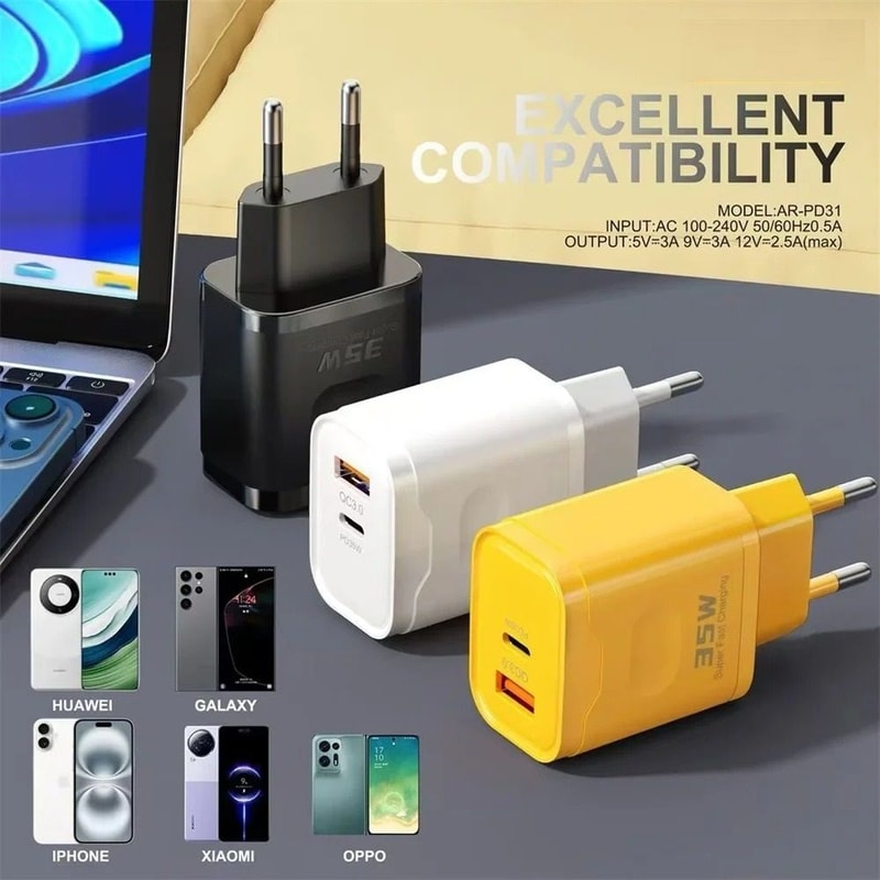 35W Dual Port Power Delivery Wall Charger 5