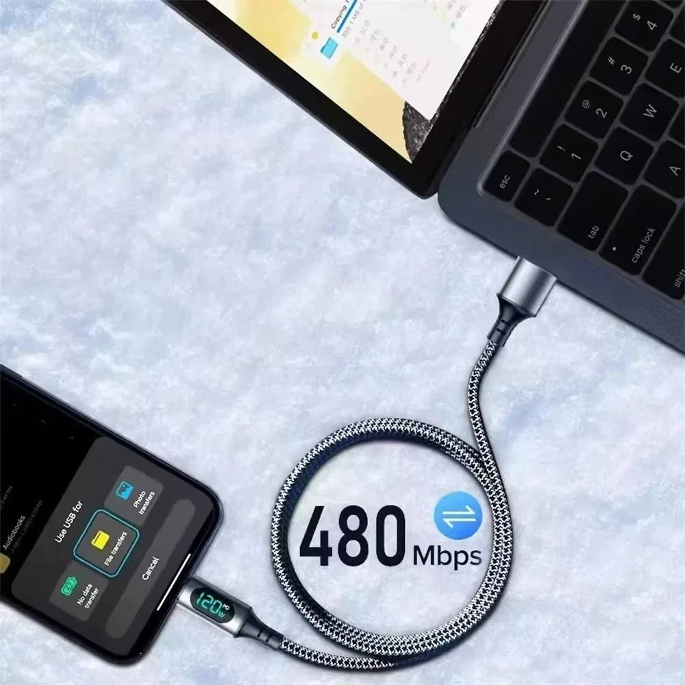 120W High Speed Professional Data And Charging Cable 2