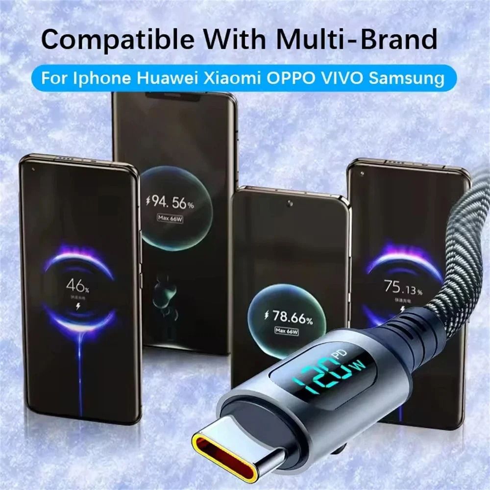 120W High Speed Professional Data And Charging Cable 5