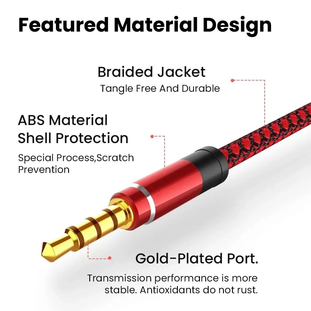 Universal 35mm MaletoMale Auxiliary Audio Cable 4