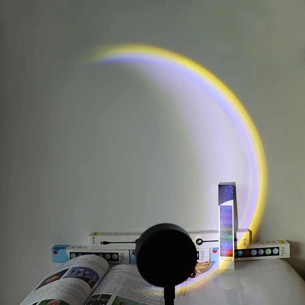 LED Rainbow Neon Sunset Projection Lamp 6
