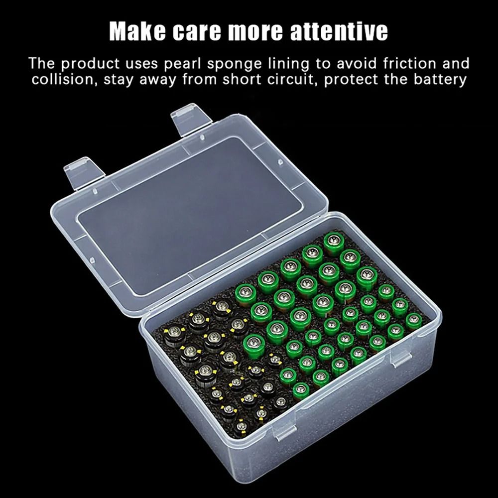 54Slot MultiSize AA And AAA Battery Organizer Box 1