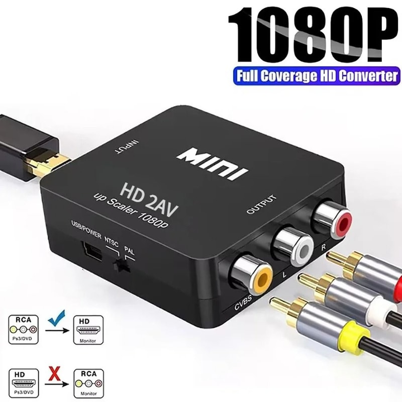 Professional RCA To HDMI Composite Video Converter 0