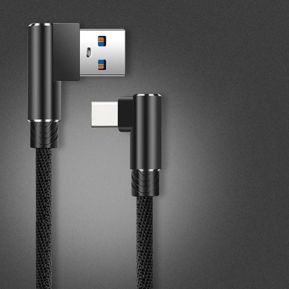 40W 5A High Speed 90 Degree Elbow Type C Charging Cable 7