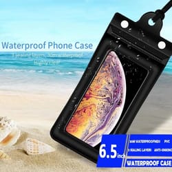 universal waterproof swimming and underwater phone pouch