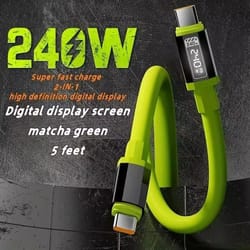 240w ultra high capacity professional usb c to usb c data cable