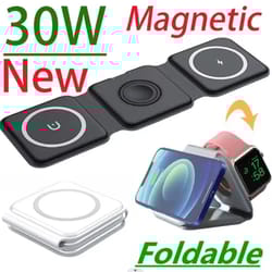 3 in 1 magnetic foldable wireless charging station