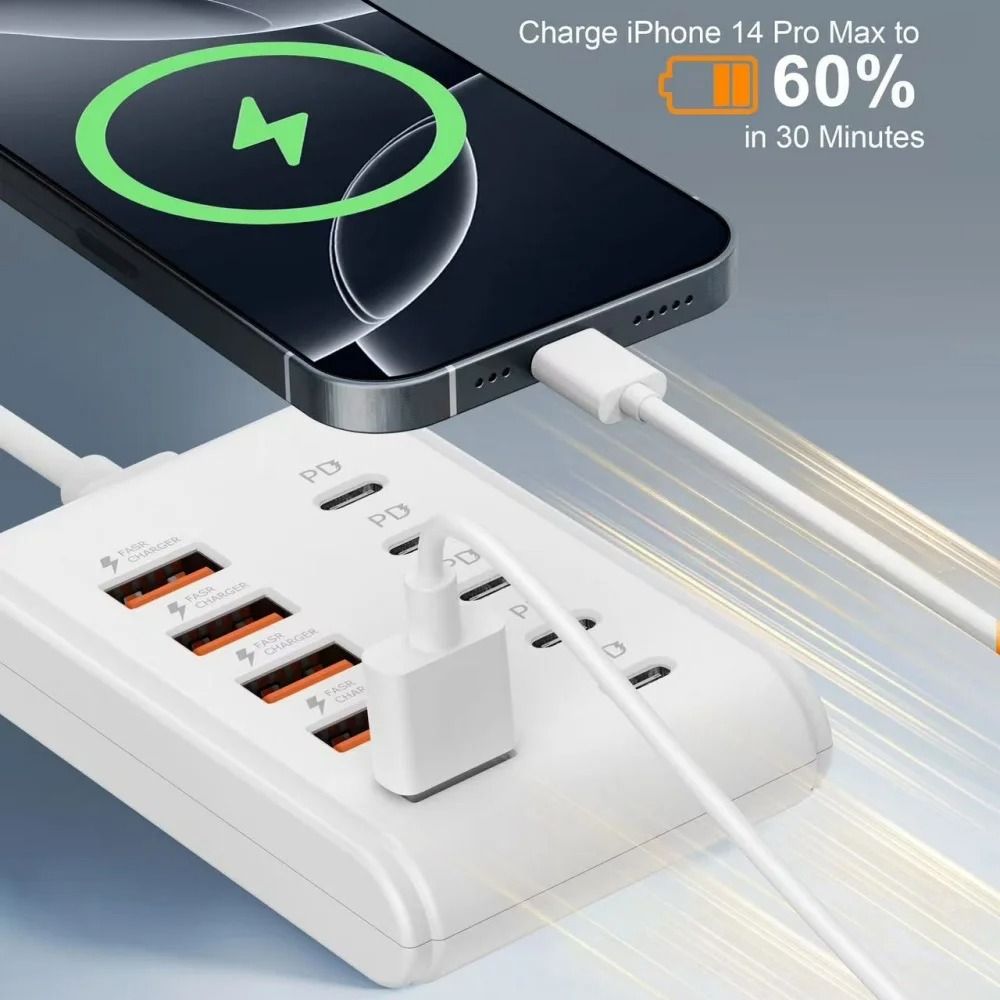 10 In 1 Universal High Capacity Desktop Power Strip 4