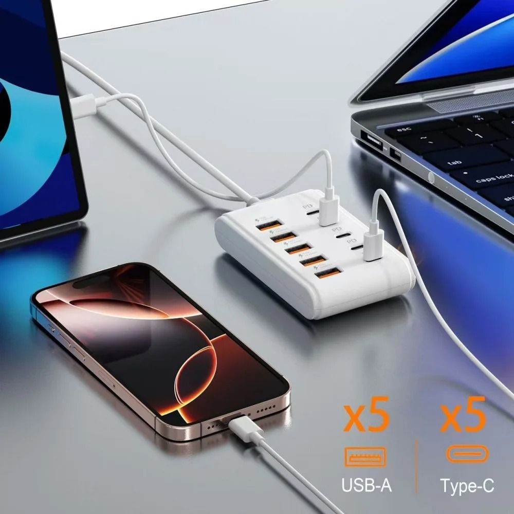 10 In 1 Universal High Capacity Desktop Power Strip 5