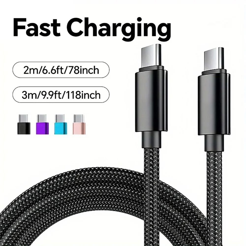 60W High Speed Power Delivery USB C To USB C Data Cable 0