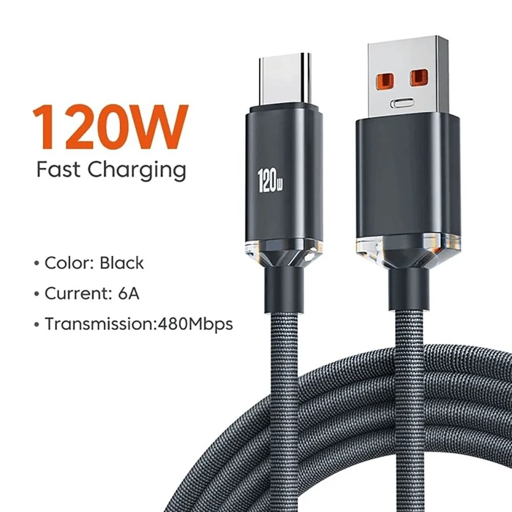 120W Ultra Fast 6A High Current USB C Charging Cable 6