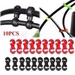 10-piece rotatable s-style bicycle cable management clips