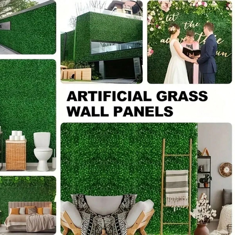 High Density Artificial Boxwood Grass Wall Panels 4