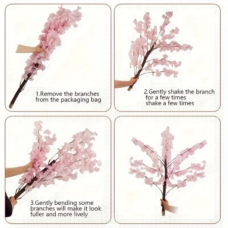 Elegant Artificial Cherry Blossom Pink Tree For Indoor And Outdoor Decor 4